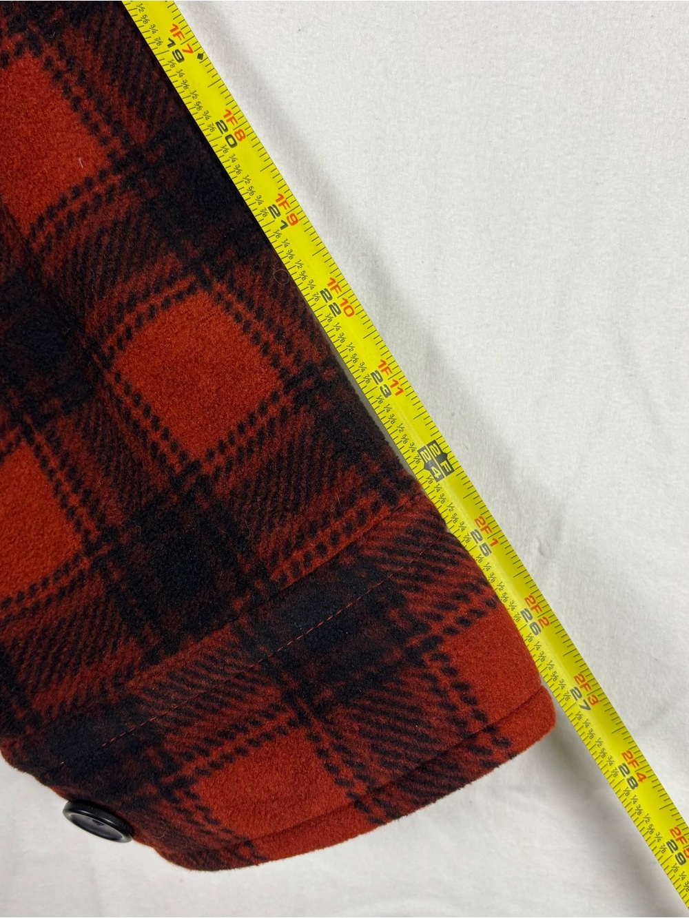 Juneau Mens XXL Fleece Flannel Shirt Plaid Red Black Heavy Outdoor Shacket - Picture 7 of 8